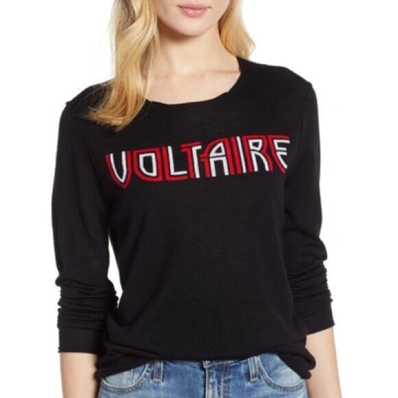 ZADIG & VOLTAIRE Gwendal Woolmark Sweater In Black NWT size small - Picture 1 of 3